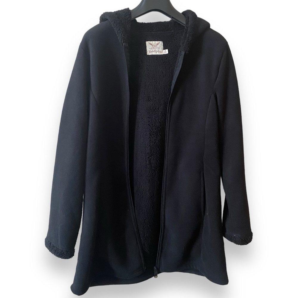 NWOT Faded Glory Faux Shearling Longer Jacket size Medium - Picture 3 of 6
